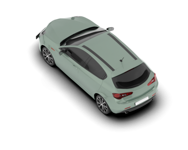 Beyaz arkaplanda 3 boyutlu render araba izole edildi