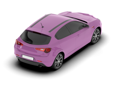 Beyaz arka planda pembe spor araba. Yan görünüş. 3d oluşturma.