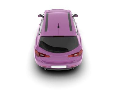 Araba pembesi izole. 3d oluşturma