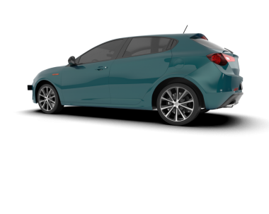 araba beyaz arkaplanda izole edildi