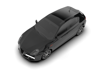 Modern siyah bir arabanın 3 boyutlu görüntüsü