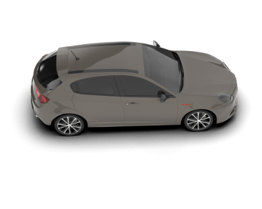 Modern araba arka planda izole edilmiş. 3d oluşturma