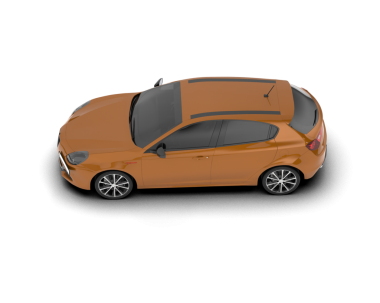 Beyaz arka planda bir araba. Vektör gerçekçi araba. 3d oluşturma