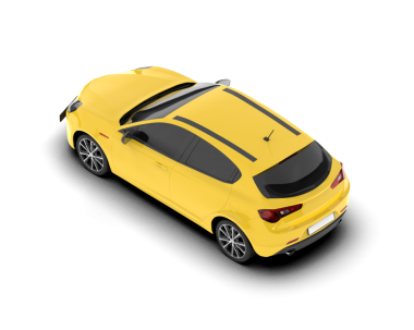 sarı modern araba - yan görünüm