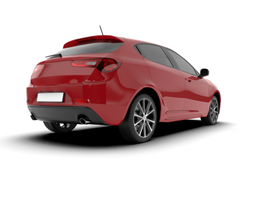 Beyaz arka planda modern bir araba. 3d illüstrasyon