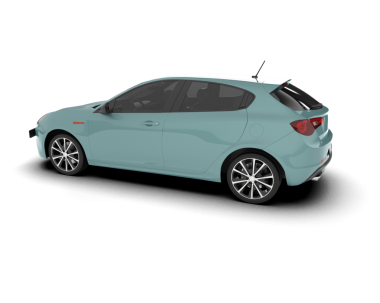 beyaz arkaplanda modern araba