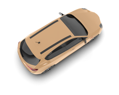 İzole edilmiş lüks sedan araba 3 d illüstrasyon