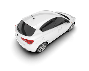 beyaz modern araba. yan görünüm.