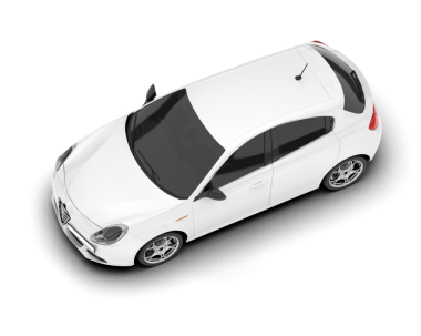 modern araba beyaz arkaplanda izole edildi