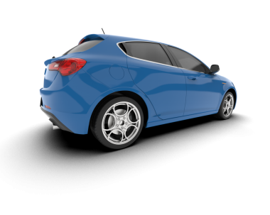 beyaz arkaplanda izole edilmiş gerçekçi araba