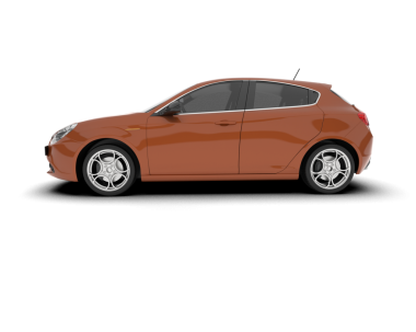 Beyaz arka planda kırmızı spor araba