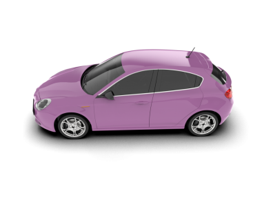 Pembe modern araba beyaz arka planda izole edilmiş. kenarın vektör görünümü.