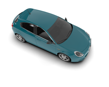 beyaz arkaplanda izole edilmiş bir araba