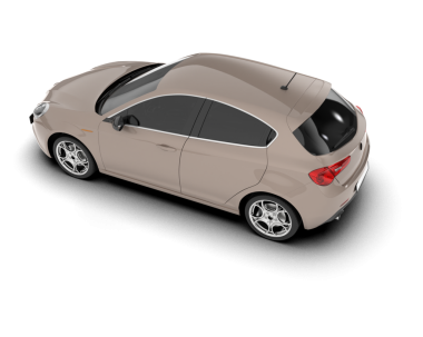 modern araba beyaz arka planda izole edildi. 3 boyutlu çizim - illüstrasyon