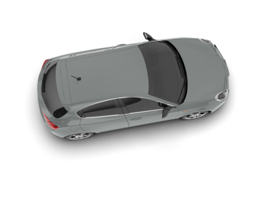 Beyaz arka planda 3 boyutlu araç izole edildi - 3 boyutlu illüstrasyon