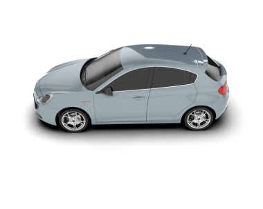 Gri bir arabanın 3 boyutlu resmi