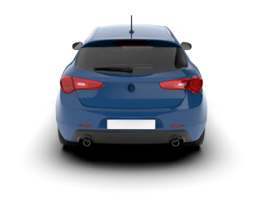 Modern araba arka planda izole edilmiş. 3d oluşturma