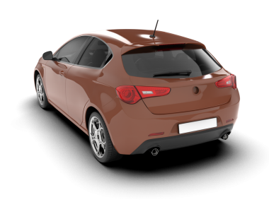 modern araba beyaz arka planda izole edildi. 3 boyutlu çizim - illüstrasyon