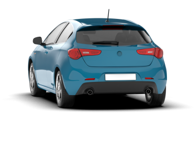 modern araba beyaz arka planda mavi renkte izole edilmiş.