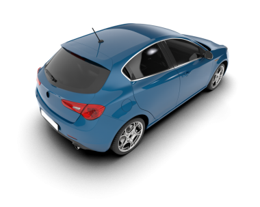 beyaz arkaplanda modern araba