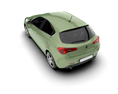 modern yeşil araba gri arka planda izole edildi