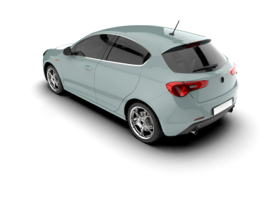 araba beyaz arkaplanda izole edildi