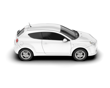 beyaz araba beyaz zemin üzerine izole