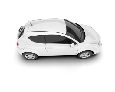 Beyaz araba izole edilmiş. vektör illüstrasyonu