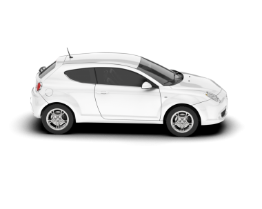 Beyaz arkaplandaki araba