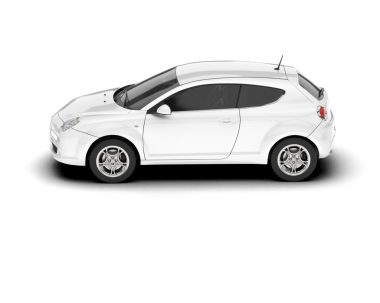 Beyaz arka planda bir araba. vektör illüstrasyonu