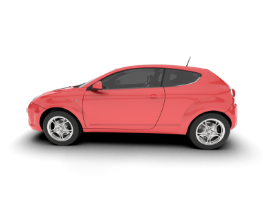 kırmızı modern araba yan görünümü