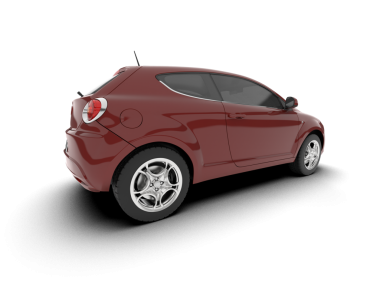 Kırmızı modern araba. 3 Boyutlu Hazırlama