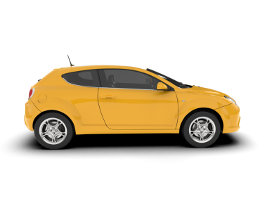 Sarı spor araba manzaralı. vektör illüstrasyonu.