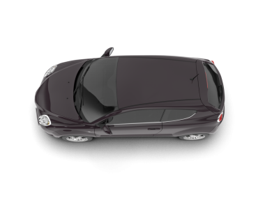 Modern siyah bir arabanın yan görüntüsü