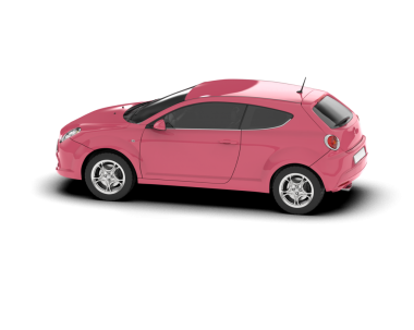 modern pembe küçük araba