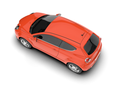 beyaz izole kırmızı araba