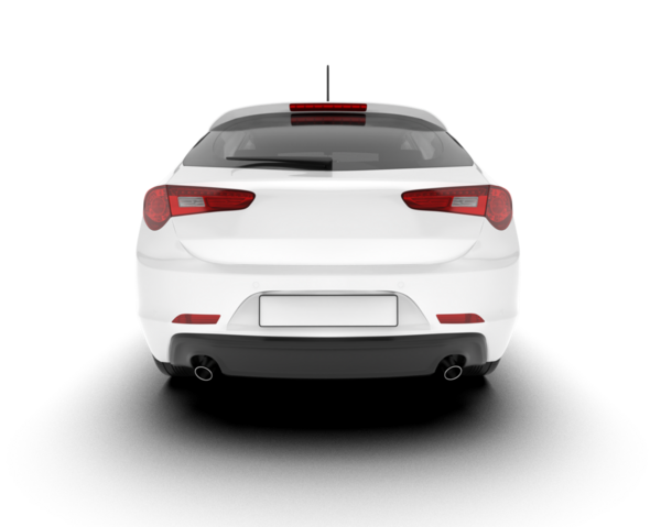 araba beyaz arkaplanda izole edildi
