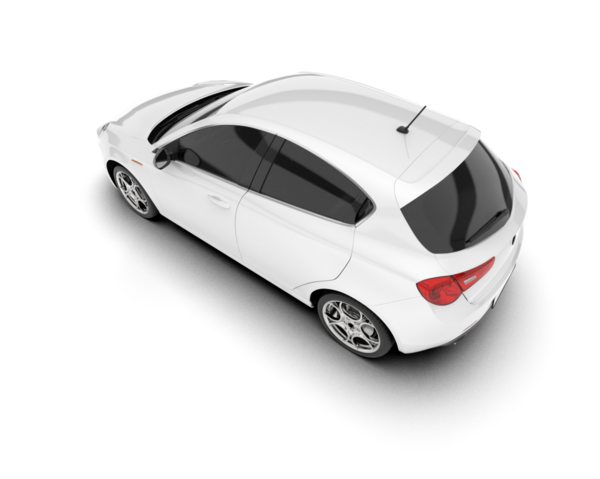 Modern araba izole edilmiş. 3d oluşturma