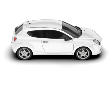 Hafif arkaplanı olan modern kompakt araba.