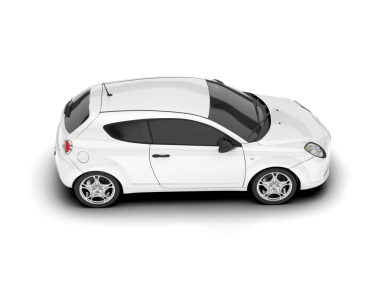 Gerçekçi araba manzarası. beyaz arkaplanda izole.