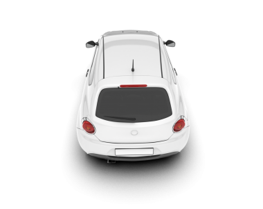 araba beyaz arkaplanda izole edildi