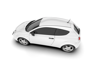 araba beyaz arkaplanda izole edildi