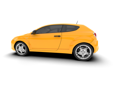 araba beyaz arkaplanda izole edildi.