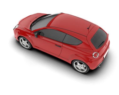 araba beyaz arkaplanda izole edildi