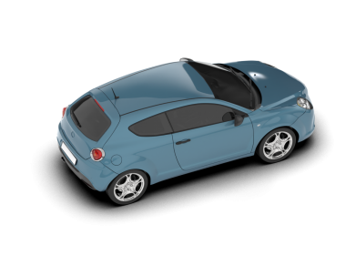 beyaz arkaplanda izole edilmiş bir araba