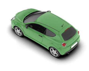 yeşil modern spor araba beyaz arka planda izole