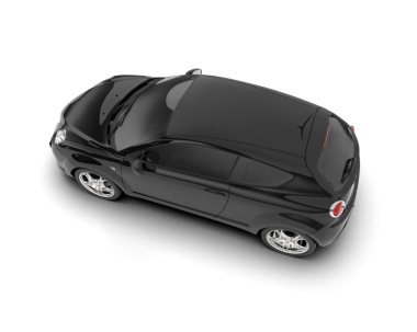 Beyaz arka planda modern bir araba. 3d oluşturma