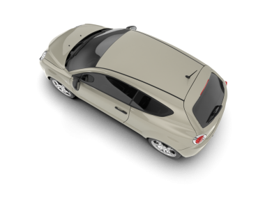 Modern araba beyazda izole edilmiş. 3d illüstrasyon