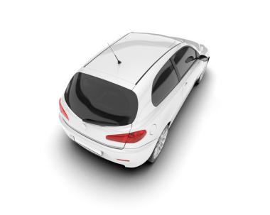 Beyaz arka planda bir araba. yüksek kaliteli resimleme