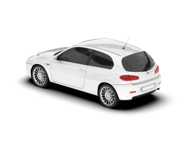 modern otomobil kırpma yolu ile izole edildi